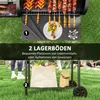 Outsunny Holzkohlegrill aus Stahl BBQ Smoker mit Deckel Produktbild-Vorschau 7