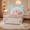 INONEFT Kinderbed, gestoffeerd bed 140x200 cm met Productafbeelding-voorbeeld 1