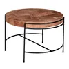 WOHNLING Couchtisch 62x40x62 cm Sofatisch Akazie Massivholz Produktbild-Vorschau 6