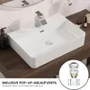 Waschbecken 59x43 cm mit Armatur Set, Keramik Produktbild-Vorschau 7