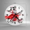 Wanduhr - Rund - Glasuhr - Tanz Aktion Aktivität - 40x40cm Produktbild-Vorschau 3