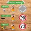Geburtstagsschild 90 | Verkehrsschild Qualität | Ø600 | 2mm Produktbild-Vorschau 4