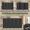 Izrielar Paravent mit Rollen 3 teilig Anthrazit 263x180 cm Produktbild-Vorschau 4