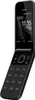A black Nokia 2720 Flip phone is shown in an open, diagonal position against a white background. Produktbild-Vorschau