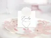 Portabiglietti da visita cuore 2,5 cm metallo argento, 10 Anteprima dell’immagine prodotto 2