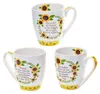 Weltbild Tassen Sonnenblumen 3er-Set, je 400 ml, Porzellan Produktbild-Vorschau 2