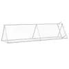 vidaXL Hasenstall Silbern 400x105x91 cm Verzinkter Stahl Produktbild-Vorschau 3