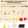 COSTWAY Werkbank Kinder Holz, Werkzeugbank mit Tafel & Produktbild-Vorschau 5