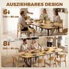 HOMCOM Esstisch Ausziehbar 160-200 x 80 cm Esszimmertisch Produktbild-Vorschau 4