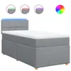 Boxspringbett mit Matratze Hellgrau 80x200 cm Stoff Produktbild-Vorschau 1