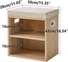 Ławka na buty z poduszką, 15.4L x 11W x 16.54H cali, 2 Podgląd zdjęcia produktu 3