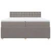 Boxspringbett mit Matratze Taupe 200x200 cm Stoff Produktbild-Vorschau 6