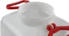 Close-up of the opening of a white plastic container with red handles. Produktbild-Vorschau