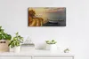Dekor Leinwand Uhr Wandbilder 60x30 Gemälde See Schiff Weg Produktbild-Vorschau 3