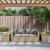 vidaXL Garten-Beistelltische 2 Stk. Beige 55x34x37 cm Poly Produktbild-Vorschau 3