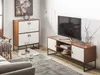 BELIANI Moderne Kommode Dunkler Holzfarbton / Weiß 4 Türen Produktbild-Vorschau 4