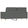 2-Sitzer-Sofa Dunkelgrau 140 cm Stoff Produktbild-Vorschau 5