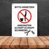 Bitte hinsetzen, ansonsten… Toilette Metallschild XL in Produktbild-Vorschau 4