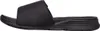 A side view of a single black slide sandal. Voir les images du produit