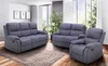 Sofa 3-Sitzer - Graublau - Mikrofaser - mit Relaxfunktion Produktbild-Vorschau 2