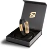 SERASAR | Lederarmband für Männer [Helix] mit Gold Produktbild-Vorschau 2