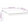 vidaXL Tenda retrattile blu e bianca 3,5x2,5 m Tessuto e Anteprima dell’immagine prodotto 17