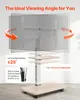 A TV stand with a TV mounted on it, showing its adjustable features. Náhľad obrázku produktu