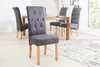 Edler Kolonial Stuhl CASA mit Nackenrolle grau Vintage Look Produktbild-Vorschau 3