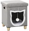Grotte pour chat avec balle, maison pour chat, tapis à Voir les images du produit 3
