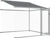 vidaXL Enclos pour chiens avec toit et portes Gris 6x2x2 m Voir les images du produit 7