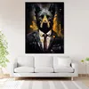 Hund im Anzug Pop Art Leinwandbild Wandbild Kunstdruck XL Produktbild-Vorschau 3