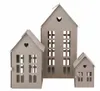 3tlg. Laterne HERZENSHAUS beige Haus Metall Lichterhaus mit Produktbild-Vorschau 1