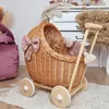 WikliBOX - Puppenwagen aus weiden, natur Dumpy mit Bettzeug Produktbild-Vorschau 3
