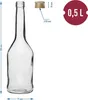 6er Set Glasflaschen 500ml mit goldenem Schraubverschluss – Produktbild-Vorschau 4