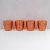 8er Set Windlicht 7,5cm Glas Orange Braun Teelichthalter Produktbild-Vorschau 7