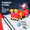 MONZANA® Aufblasbarer Weihnachtsmann mit Schlitten LED Produktbild-Vorschau 5
