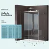 doporro Duschkabine Schiebetür Dusche Eckdusche Produktbild-Vorschau 2