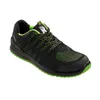 A black and green RUNNEX® S1P-ESD-Sicherheitshalbschuhe SportStar shoe is shown against a white background. Produktbild-Vorschau