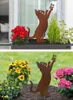 Gartendeko Katze mit Schmetterling, Edelrost-Optik, 47 cm Produktbild-Vorschau 5