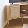 sweeek - Eck-TV-Möbel mit Holzdekor und Rattan-Geflecht, 2 Produktbild-Vorschau 6