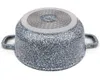 The bottom of a speckled gray pot with two handles is shown against a white background. Anteprima dell’immagine prodotto