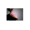 A person's shoulder and neck with pink kinesiology tape applied. Produktbild-Vorschau