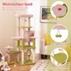 Arbre à chat COSTWAY 148cm thème floral, arbre à chat à Voir les images du produit 4
