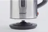 Close-up of the base of a stainless steel electric kettle, showing the connection to its power base. Produktbild-Vorschau