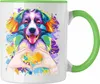 Trendation - Border Collies Besitzer Farbe Love Tasse Produktbild-Vorschau 1