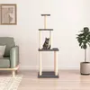 vidaXL Arbre à chat avec colonnes à griffer en sisal gris Voir les images du produit 2