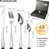 Mulisoft Besteck Set, 48 teilig Besteck Set 12 Personen, Produktbild-Vorschau 7