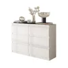 Kommode / Sideboard mit 6 Schubladen - Weiß Matt H71cm Produktbild-Vorschau 1