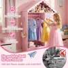 Armoire pour enfants COSTWAY en forme de maison, penderie Voir les images du produit 4