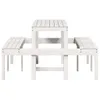 The Living Store Table de pique-nique 160x134x75 cm pin Voir les images du produit 6